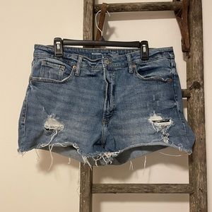 Old Navy O.G. Straight High Rise Distressed Shorts